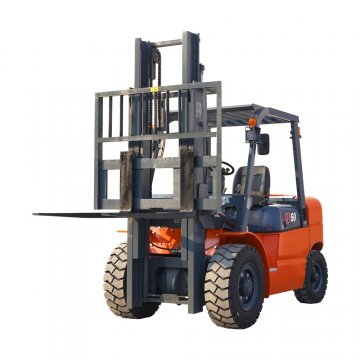 What is the reason for the water temperature to be too high in a diesel forklift?